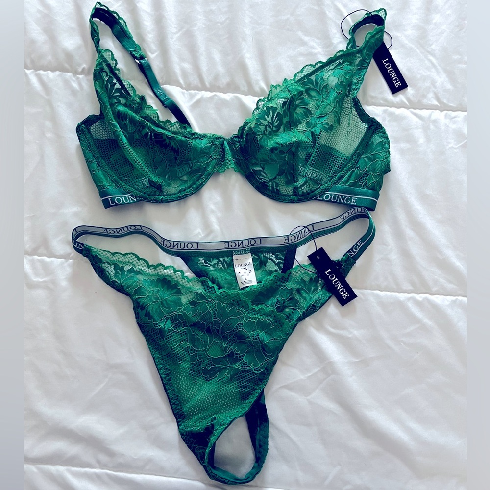 NWT LOUNGEWEAR BRA AND THONG SET